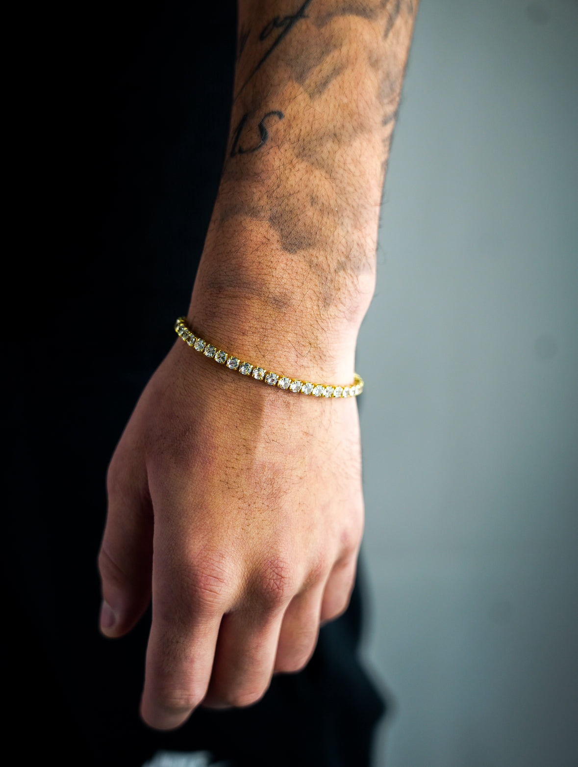 Iced Tennisarmband Gold