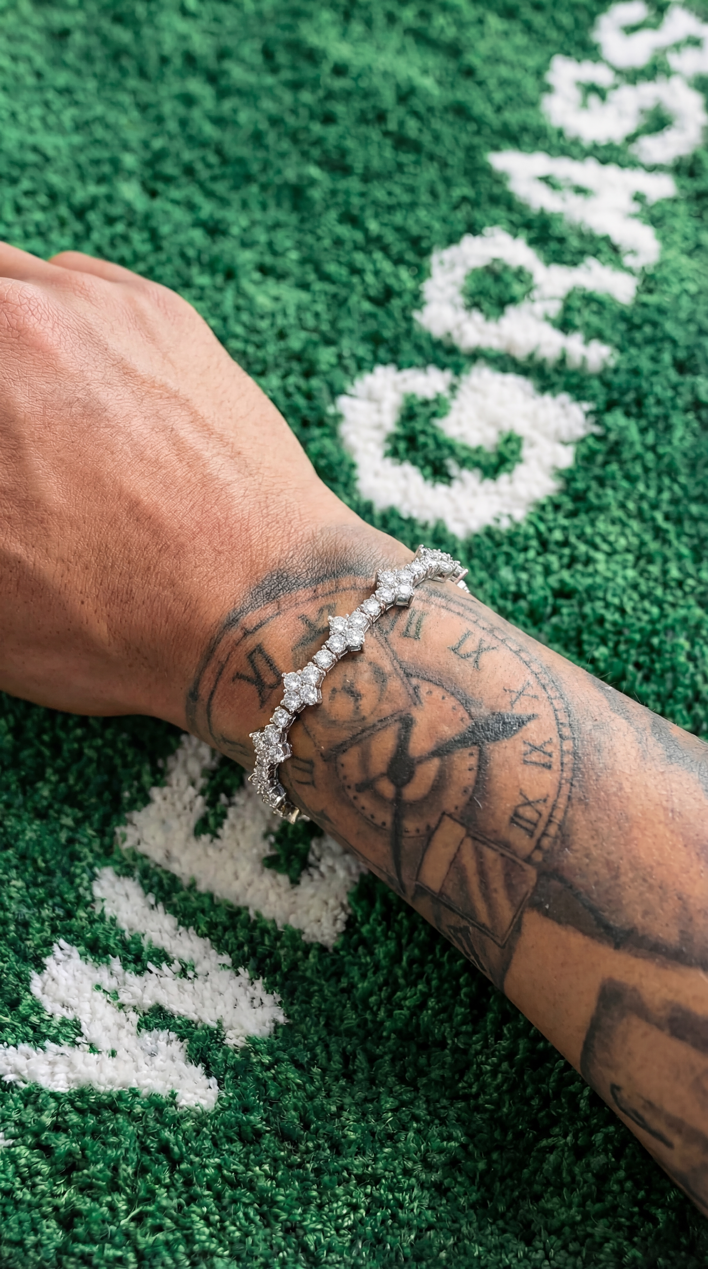 Iced Cross Silver